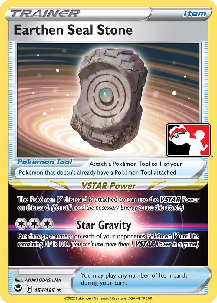 Silver Tempest Earthen Seal Stone [Prize-Pack] Pokémon card